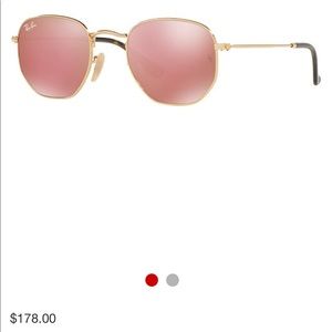 Rose gold Raybans hexagonal